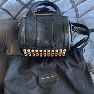 Alexander Wang Black Mini Bag with Gold Studs